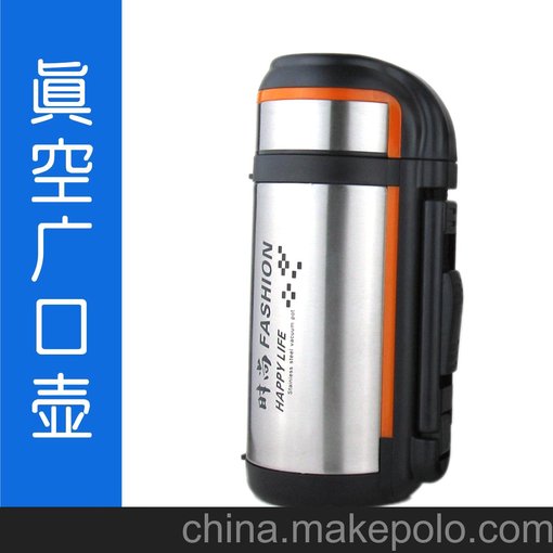 永康雙龍杯業(yè)供應(yīng)加厚廣告禮品定制800ml新款第7代雙層真空廣口壺圖片