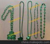 三叶草珠子项链/St. Patrick´s Day装饰项链/爱尔兰节日装饰珠链