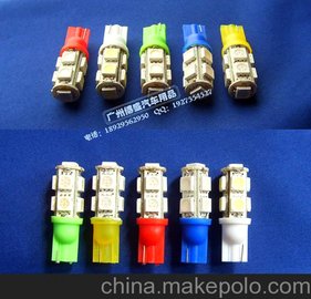 T10 5050 9SMD LED仪表灯，示宽灯 行车灯 阅读灯 牌照灯