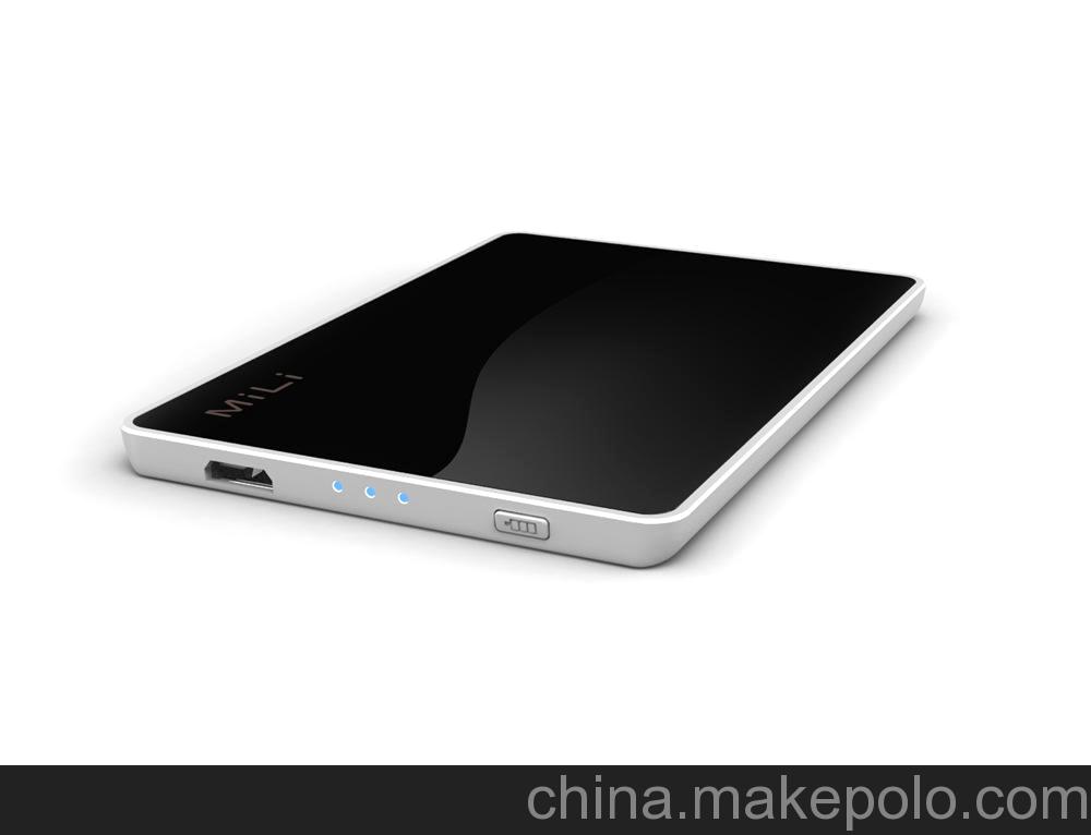 批发MiLi Power Master 全球同等容量薄6.8mm 移动电源2000mah