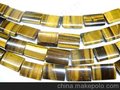 供应虎石印度玛瑙绿东陵粉晶扁管饰品,天然石，项链